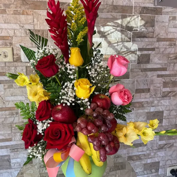 Arreglo tropical con frutas, entrega a domicilio en Managua