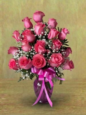 arreglo de rosas rosadasa