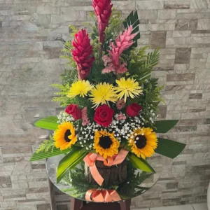 Arreglo de 12 Flores Tropicales