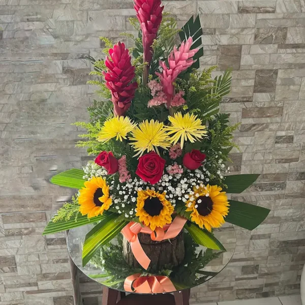 Arreglo de 12 flores tropicales, entrega en Managua
