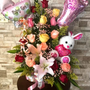 arreglo de flores para nacimiento