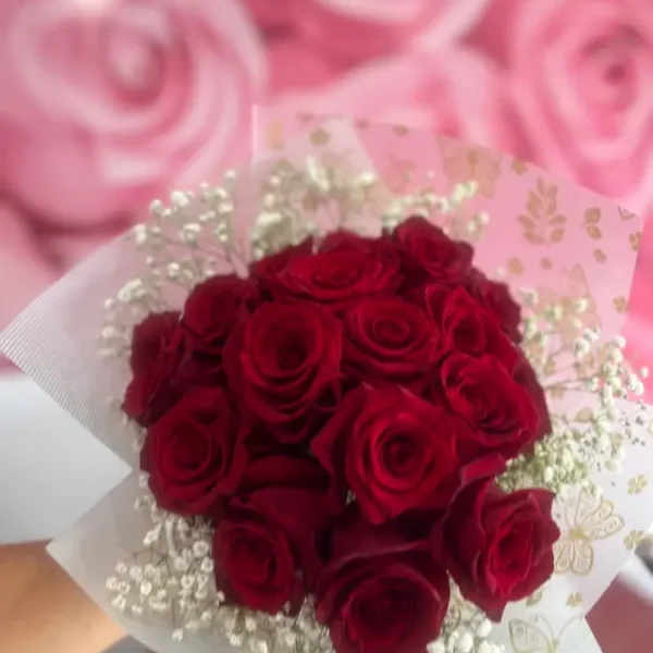 Bouquet de 18 rosas rojas, entrega a domicilio en Managua