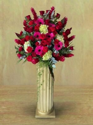 arreglo de lujo en pedestal